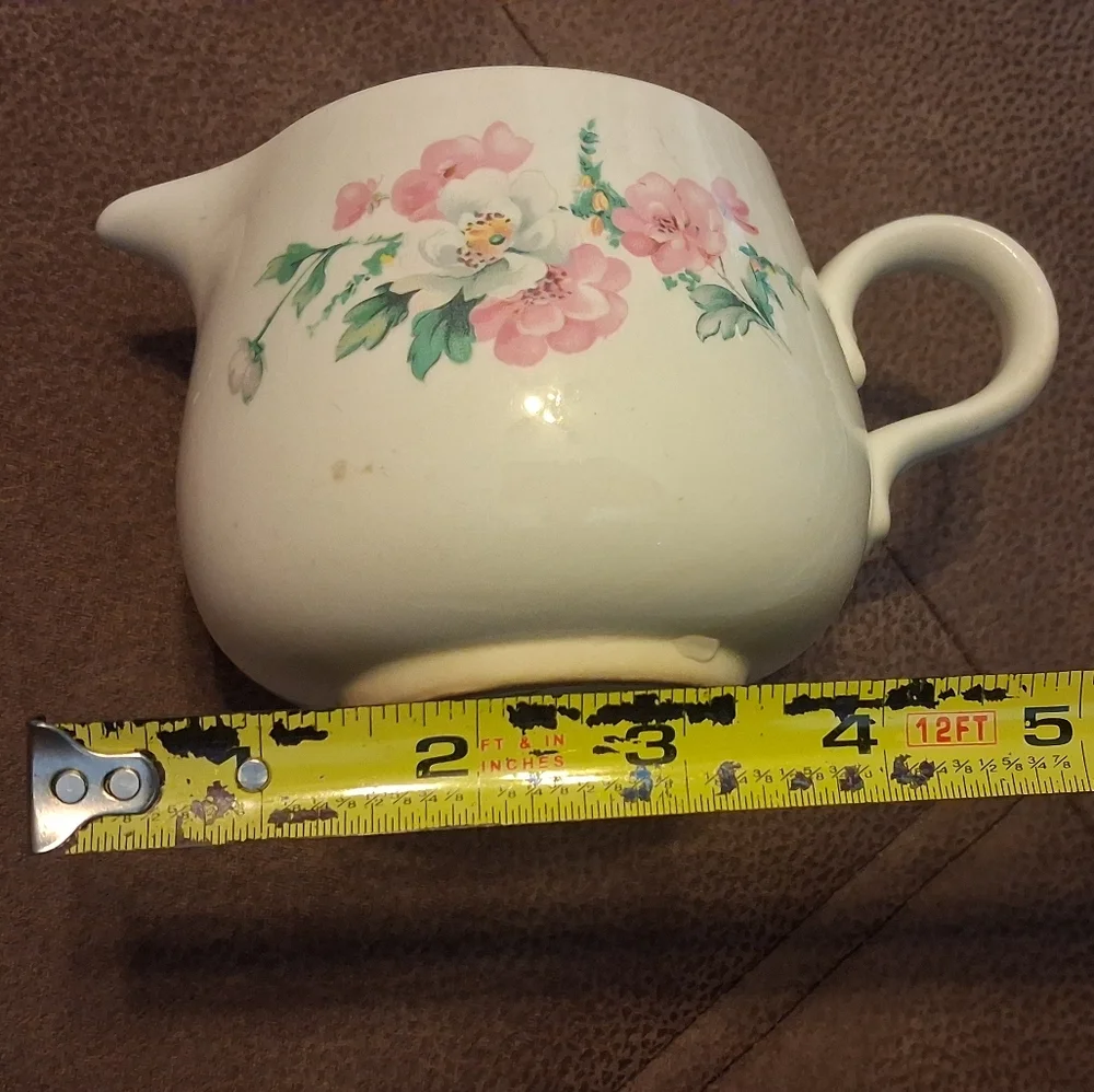 Rhythm Homer Laughlin Floral Cream Pitcher *damaged*
